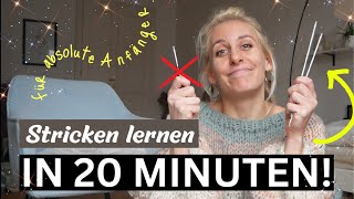 STRICKEN LERNEN in 20 Minuten für absolute ANFÄNGER  das ultimative Zusammenfassungsvideo [upl. by Helsa276]