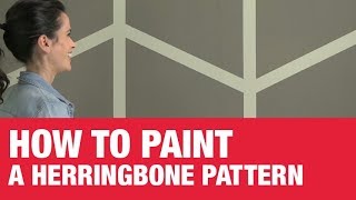 How to Paint a Herringbone Wall Pattern  Ace Hardware [upl. by Nord273]