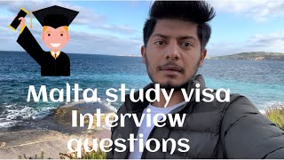 Malta 🇲🇹 study visa interview questions latest 2024 malta study visa [upl. by Ayotahs]