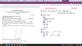 Test 26 Subiectul I rezolvare Evaluare Nationala VIII matematica 2020 [upl. by Sulrac]