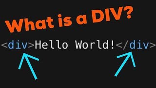 What is a DIV  HTML Basics 1 [upl. by Sherry]