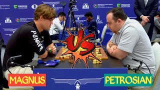 Magnus Carlsen vs Tigran L Petrosian  FIDE World Rapid amp Blitz Chess Championship 2023 [upl. by Margaux]