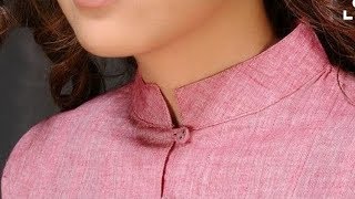 Collar churidar stitching malayalamcollar stitchingcollar attaching in malayalam EMODE [upl. by Lednek]