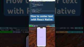 React NativeExpo How to center text with React Native [upl. by Assillem]