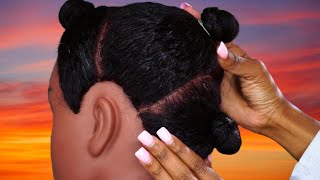 ASMR Styling mohawk Bantu Knots [upl. by Troy]