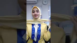 Tutorial jilbab simpel ala pegawai Bank [upl. by Akerdal]