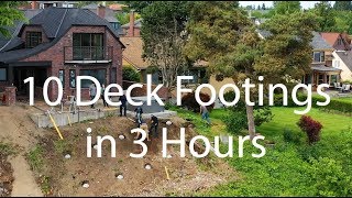 10 Deck Footings in 3 Hours  Dr Decks amp Diamond Pier [upl. by Bordiuk]