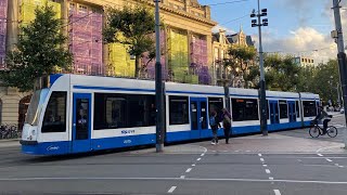 Trams in Marnixstraat Amsterdam Nederland 🇳🇱 [upl. by Amin]