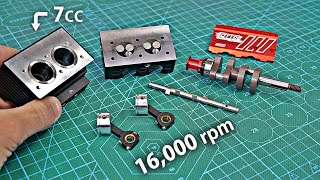 Assembling amp Running The CHEAPEST Twin Cylinder FOUR Stroke RC Engine [upl. by Cissie751]