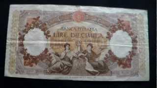 BANCONOTA ITALIANA DA LIRE DIECIMILA [upl. by Nnaeirrac]