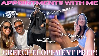 APPOINTMENTS WITH ME VLOG LEAVING FOR MY EUROPE ELOPEMENT  Weekly Vlog Ep 4 [upl. by Vod]