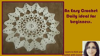 An Easy Crochet Doily ideal for beginners [upl. by Hilleary436]