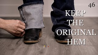 How to Shorten Jeans with Original Hem  DIY  HowTo [upl. by Luemas]