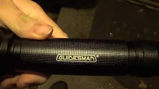 2500 lumens Guidesman flashlight brightness test 9 AA batteries included [upl. by Gnouh]