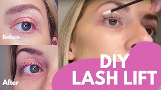 Lash Lift at HOME  No Salon Needed StepbyStep Tutorial [upl. by Annaerb]