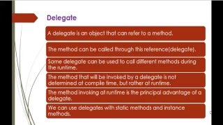 C Beginner to advanced  Lesson 30  Usage Of Delegates  Part 1 [upl. by Laniger]