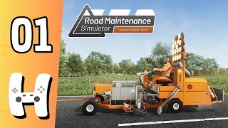 Marquage Au Sol  Road Maintenance Simulator 1 [upl. by Ennairak]