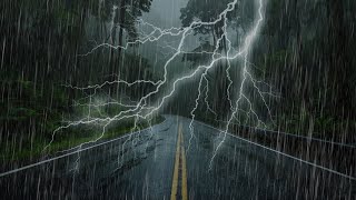 Overcome Insomnia with Heavy Rain amp Thunder  Help Study Meditation PTSD Insomnia [upl. by Jola]