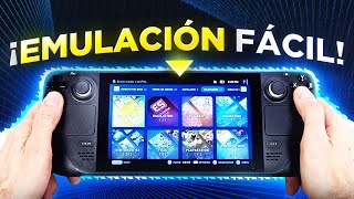 EMULACION en STEAM DECK GUIA DEFINITIVA y FÁCIL de CONFIGURACIÓN con EMUDECK [upl. by Annaehs]