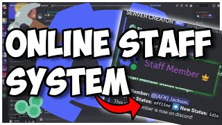 NEW  Discord Bot ONLINE STAFF Update System  Discordjs V14 [upl. by Emmy]