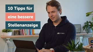 10 Tipps für eine bessere Stellenanzeige [upl. by Akyssej]