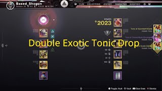 Destiny 2 double exotic tonic drop ascendant shard amp exotic cipher [upl. by Doreg]