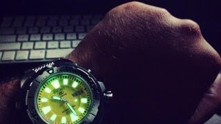 SEIKO 5 SKZ251K1 AUTOMATIC DIVER REIVEW AND UNBOXING  YELLOW FRANKENMONSTER [upl. by Kokoruda]