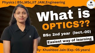 Optics amp Its branches  lect00  BSc 2nd year physics optics bsc [upl. by Katy]