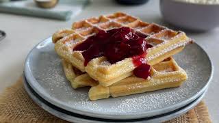 Belgische Waffeln – einfaches Rezept für den perfekten Waffelteig [upl. by Hwu]