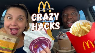 Trying Our SUBSCRIBERS Favorite McDonalds HACKS Food Review [upl. by Nitsirt]