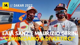 Dakar 2022 Laia Sanz e Maurizio Gerini quotIn moto più che in auto il limite è il pilotaquot [upl. by Nnayelsel]