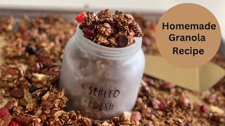 Homemade Granola Recipe  Secret to Perfect Homemade Granola [upl. by Allene]