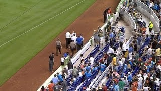 OAKMIA Fan injured after Puntos foul ball [upl. by Cordalia867]