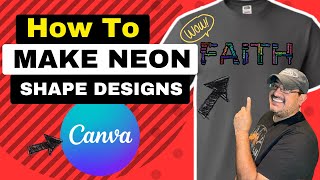 HOW TO MAKE NEON SHAPE DESIGNS WITH CANVA amp CHAT GPT [upl. by Ingram]