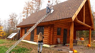 Log Cabin Chimney Cleaning and Homestead Winterizing  OFF GRID in October 2023 [upl. by Aidam]