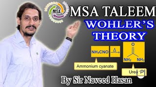 Wohlers Theory  Rejection of Vital Force Theory  1828  Urea  Synthesis ll MSA Taleem ll VFT [upl. by Naitsihc]