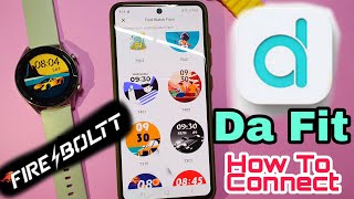 How To Connect Fire Boltt Smartwatch With Da Fit App  DaFit App Connect With Fire Boltt Smartwatch [upl. by Mayap]