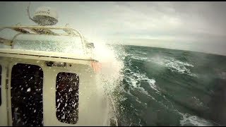 Redbay Stormforce Rib  rough seas at Garron point Ireland [upl. by Lael]