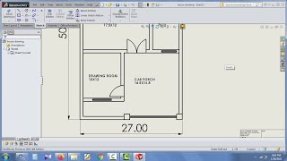 2D Floor Plan of House by using Solidworks Part 2 [upl. by Malissia978]