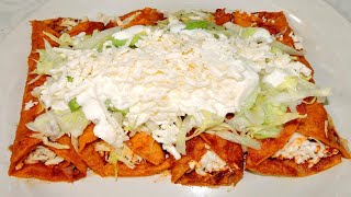 ENCHILADAS ROJAS DE QUESO Y DE POLLO RIQUISIMAS  CocinablogOficial [upl. by Ohs911]