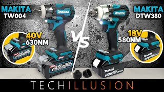 ðŸ”¥WELCHER IST BESSER Makita 18V vs 40V Akku SchlagschrauberðŸ˜±  Makita DTW300Z vs TW004GZ [upl. by Ailaro]