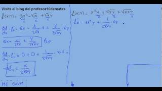 derivadas parciales 09 funciones de varias variables [upl. by Shoshanna795]