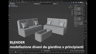 BLENDER modellare un divano da giardino [upl. by Feinleib]