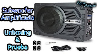 UNBOXING Y PRUEBA DEL SUBWOOFER AMPLIFICADO AXEL 1000US STEELPRO 10quot  Agus Vargas [upl. by Deloria450]