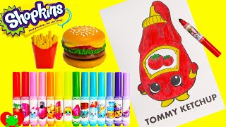 Shopkins Coloring Page Tommy Ketchup with Season 6 and Happy Places [upl. by Telracs]