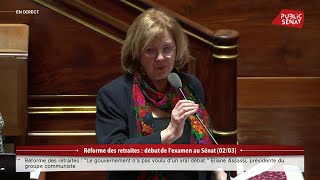 Catherine Deroche quotCette réforme a toute sa place en loi de financement de la Sécurité socialequot [upl. by Arvie606]