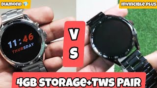 Fireboltt Diamond vs Fireboltt Invincible plus  Amoled always on display Watches  new comparison [upl. by Nesmat]