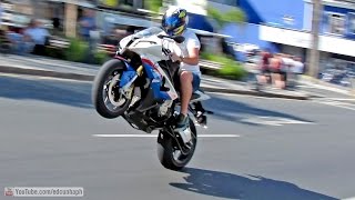 Best of Bikers 2014  Superbikes Burnouts Wheelies Revvs and loud exhaust sounds [upl. by Angeli]