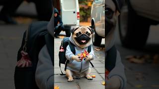 Dont touch candy from strangers 🚫🍬 Poor Pug 😱 ai pug cute candy cartoon memes pugstar [upl. by Iliak]