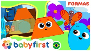 Desenhos educativos em português  Aprender Formas com Lâmpada  Escola das formas BabyFirst Brasil [upl. by Holey]